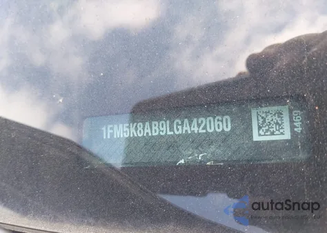 2020 Ford Police Interceptor из США, поврежденный, VIN 1FM5K8AB9LGA42060